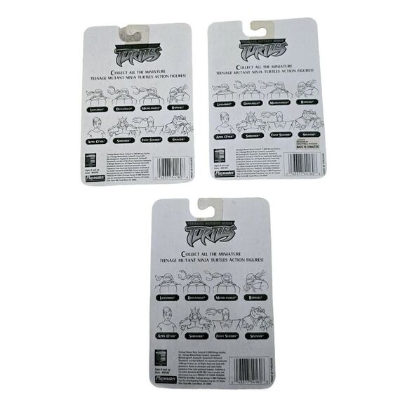 Teenage Mutant Ninja Turtles 2002 Playmates Mini Action Figures 2" - Picture 2 of 2